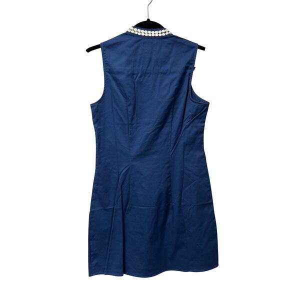 Mud Pie Navy Blue Dress with White Trim - Picture 2 of 6